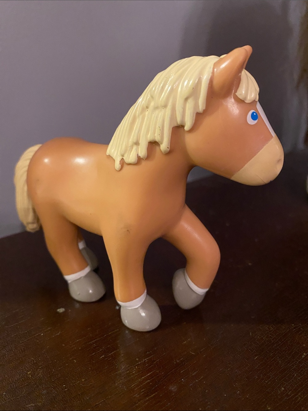 ! HABA Little Friends Horse Leopold Farm Animal Toy Figure tan beige